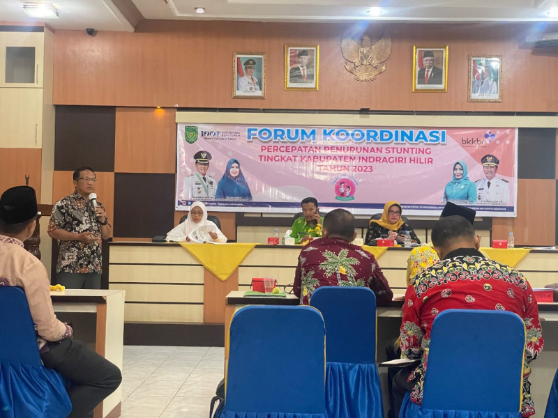 DP2KBP3A Inhil Gelar Forum Koordinasi Percepatan Penurunan Stunting Tingkat Kabupaten