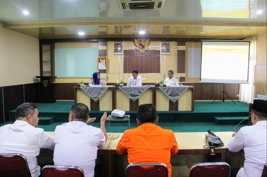 Pj Sekda Inhil Pimpin Rapat Evaluasi Pembangunan Kabupaten Indragiri Hilir Periode Febuari 2024