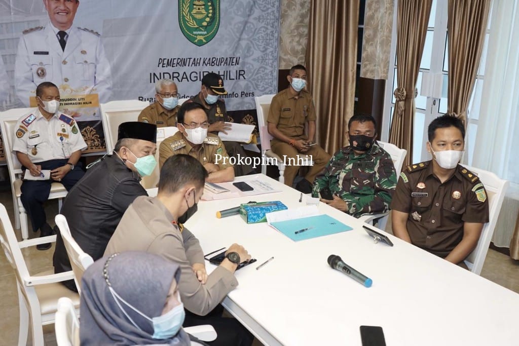 Bupati HM Wardan Ikuti Rakor Penanganan Covid-19 se-Indonesia Secara Virtual