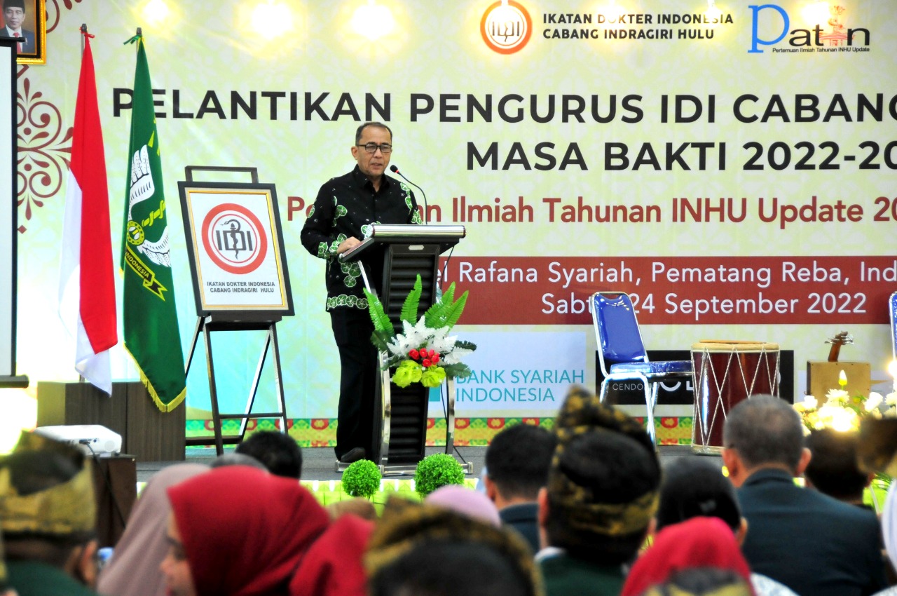 Wabup Junaidi Rachmat Hadiri Pelantikan Pengurus IDI Cabang Inhu Masa Bakti 2022-2025