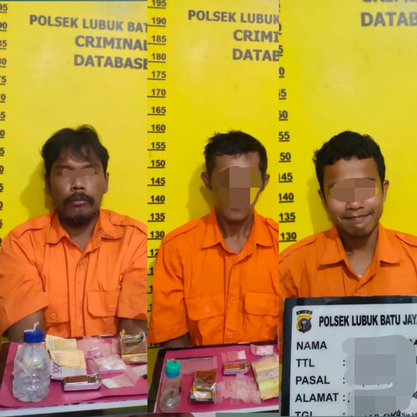 Transaksi di Kebun Sawit, Tiga Pengedar Sabu di Inhu Dibekuk Polisi