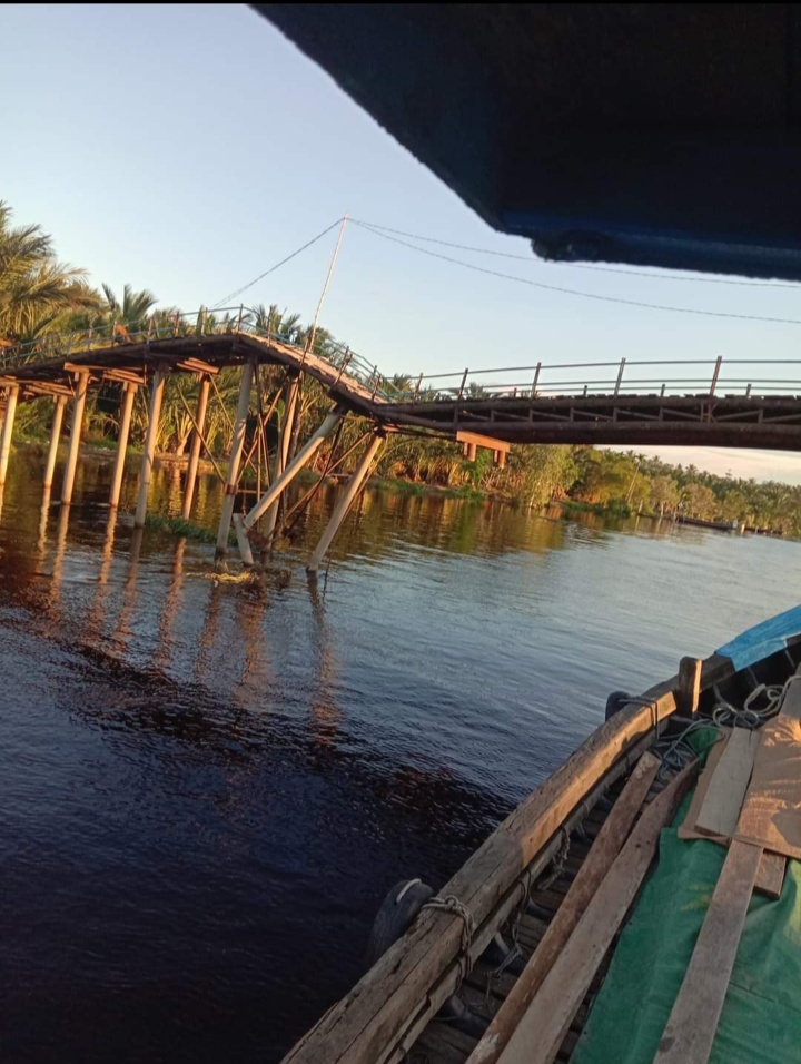 Perbaikan Jembatan Desa Terusan Beringin Jaya Belum Temukan Titik Terang