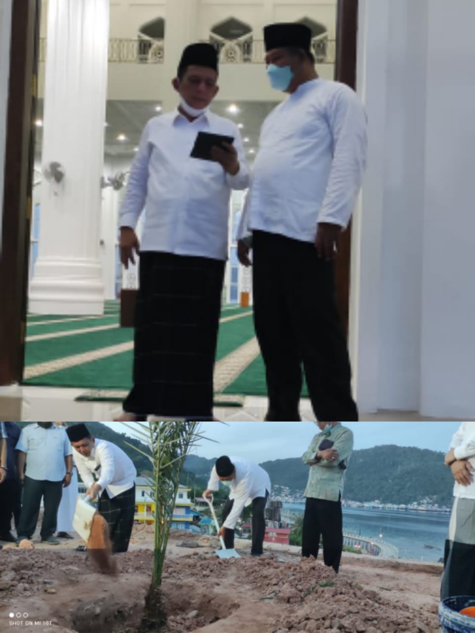 Gubernur Kepri Tanam Kurma Di Halaman Masjid Agung Baitul Makmur Tarempa