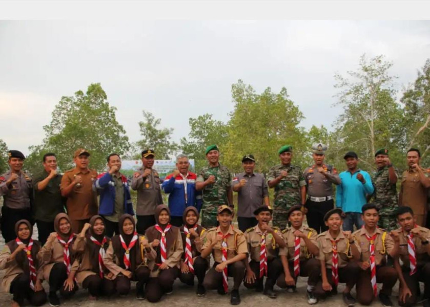 Polres Bengkalis Laksanakan Penanaman Mangrove Serentak se-Indonesia