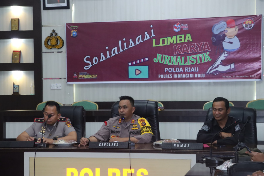 Lomba Karya Jurnalistik Polda Riau, Kapolres Harap Wartawan Inhu Menang