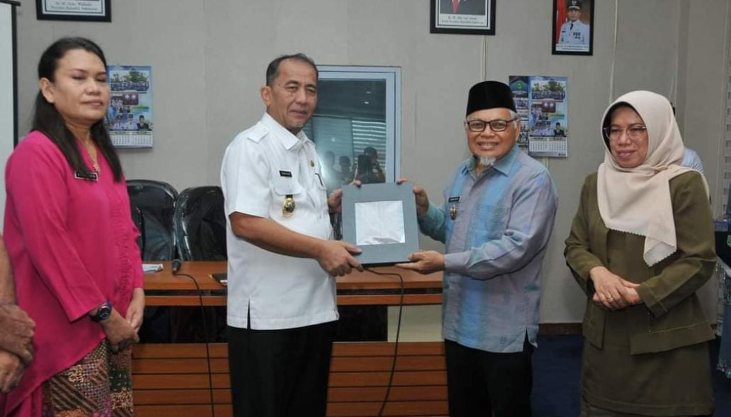 Wabup Junaidi Terima Kunjungan Wakil Walikota Sawahlunto Bahas Pengelolaan Pencatatan Kependudukan