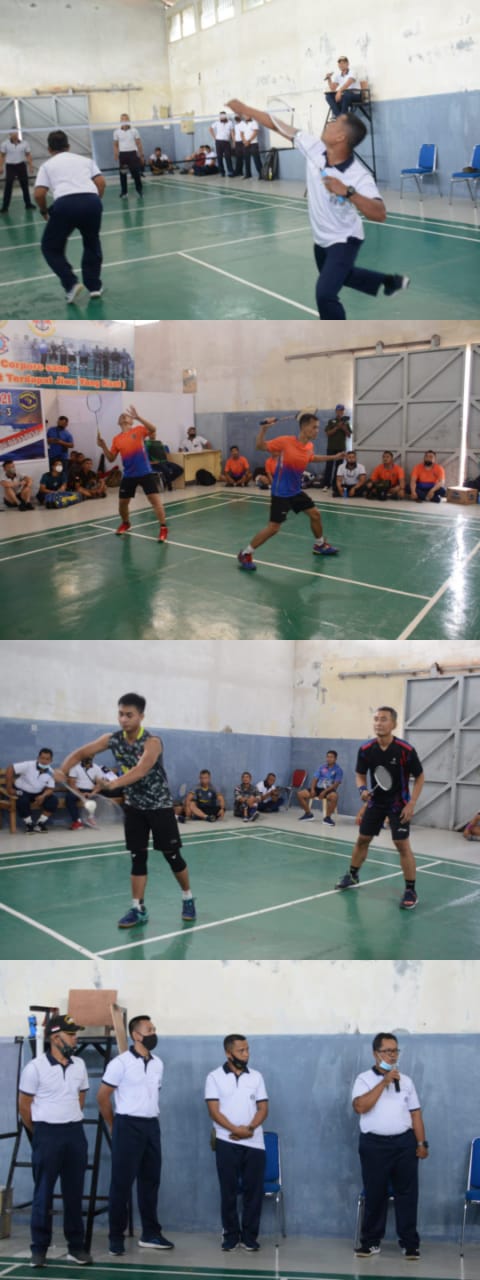 Jelang HUT KE- 3 Satrol Lantamal IV Gelar Turnamen Badminton Dansatrol CUP 2021