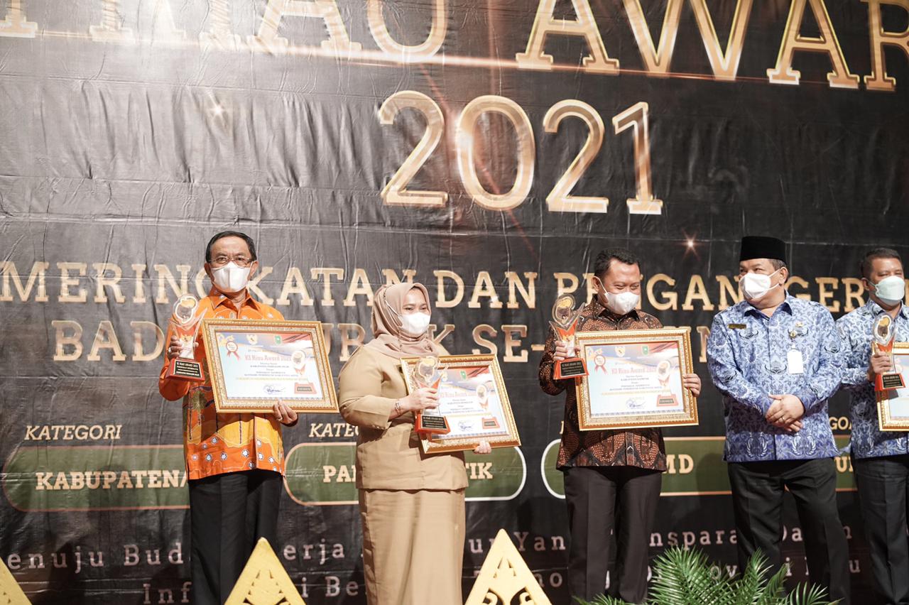 Inhil Raih Kabupaten Informatif pada KI Riau Award 2021