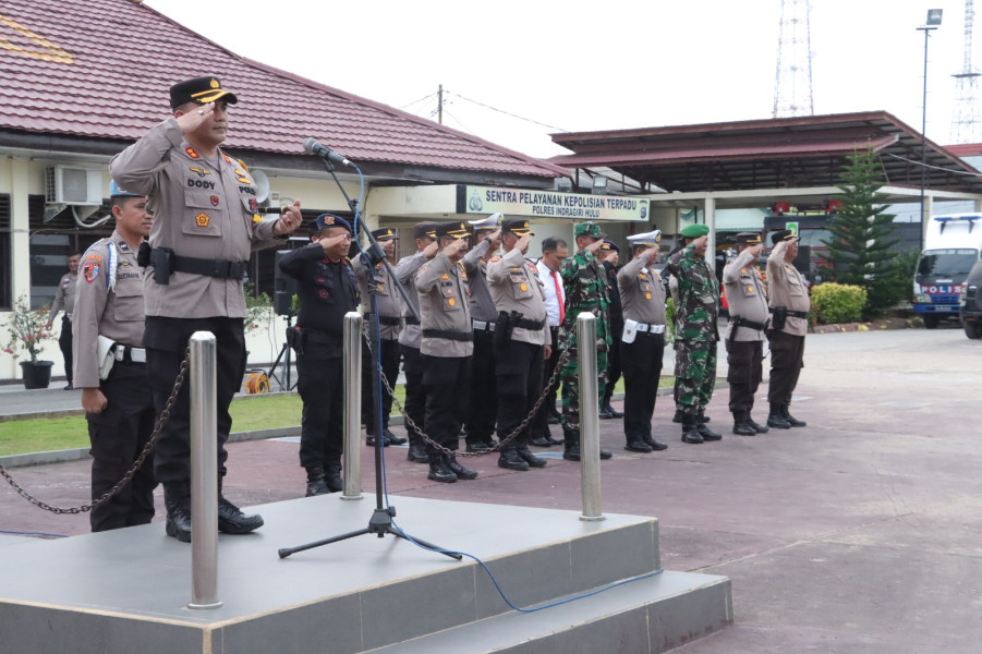 Pimpin Apel Persiapan Pengamanan MTQ XLI Provinsi Riau, Ini Penegasan Kapolres Inhu