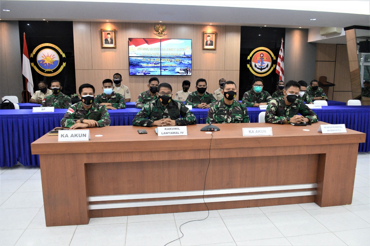 Diskual Secara Virtual Gelar Rekonsiliasi Tingkat Satker UO TNI Angkatan Laut Semester I TA.2021