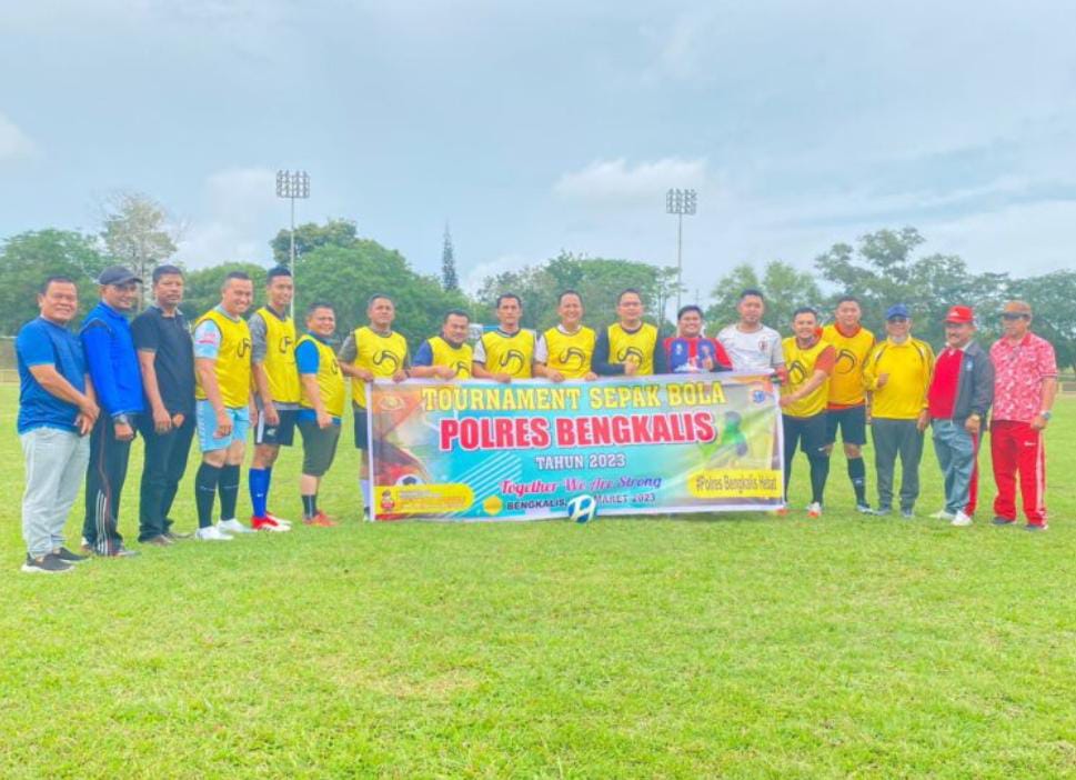 Pererat Silaturahmi, Polres Bengkalis Gelar Turnamen Sepak Bola