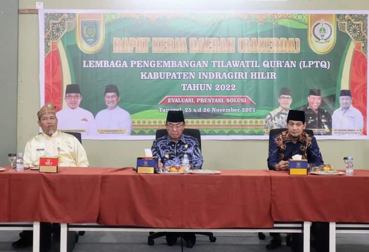 Bupati HM Wardan Buka Rakorda LPTQ Inhil Tahun 2022