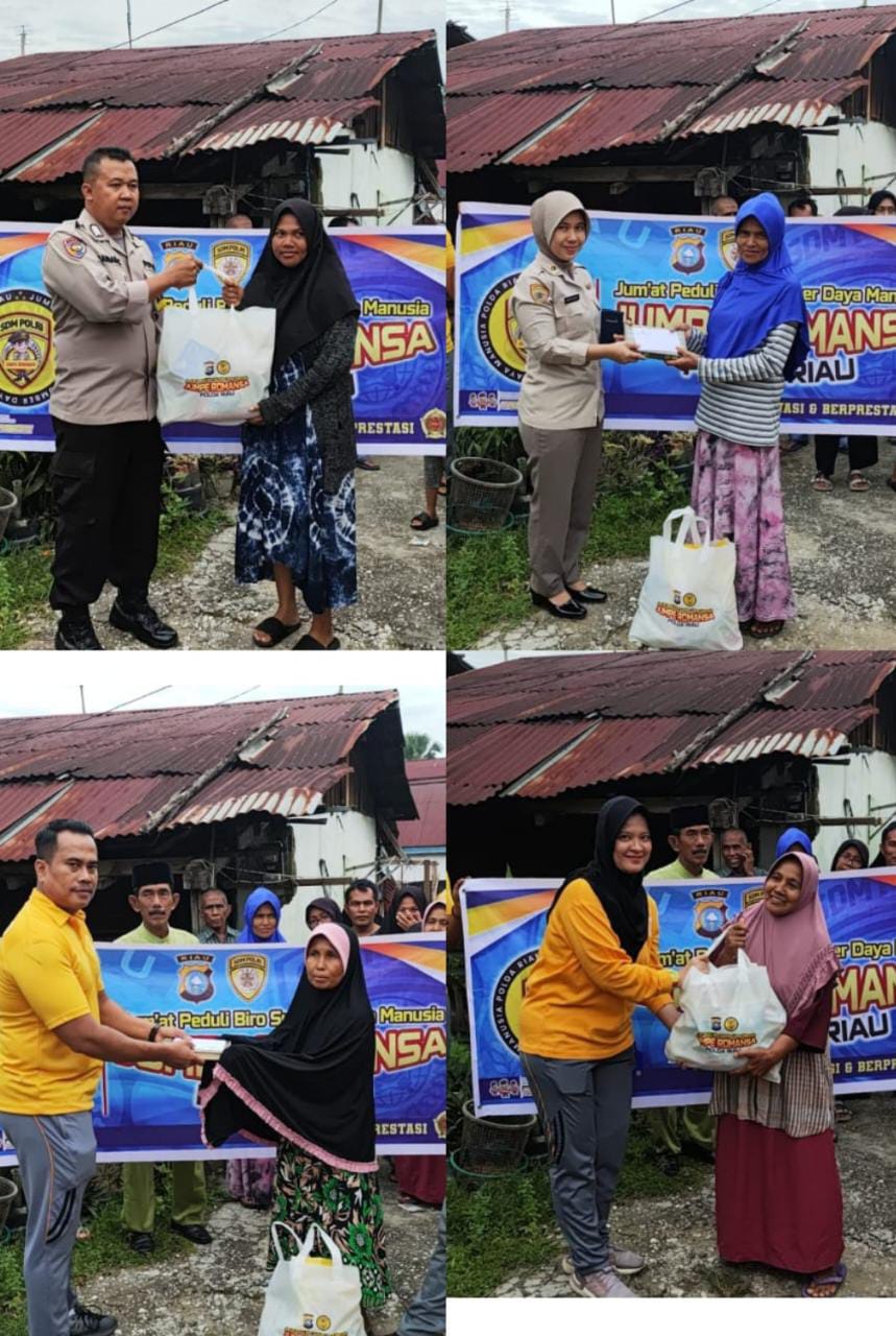Program 'Jumpe Romansa' Biro SDM Polda Riau Selain Bersedekah Juga Tampung Aspirasi Masyarakat