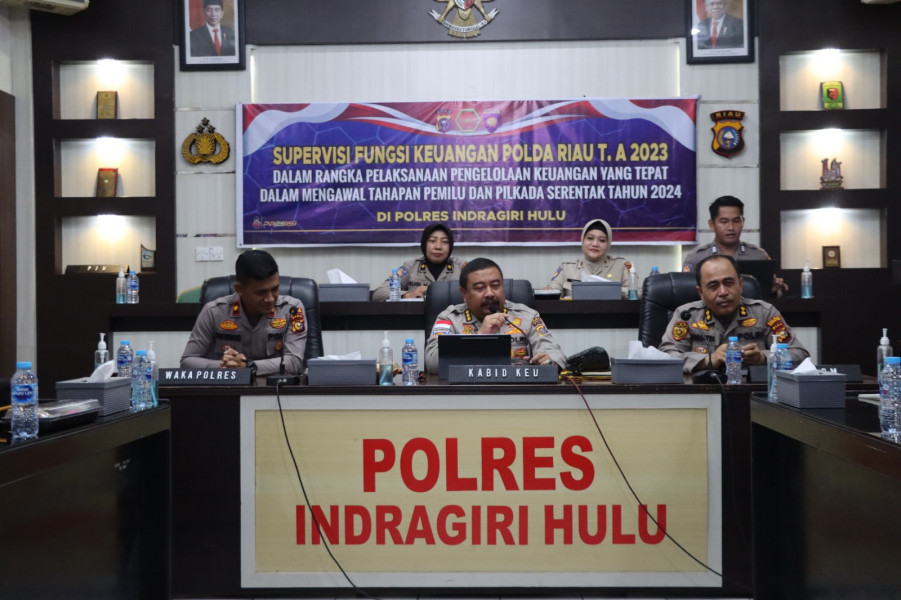 Supervisi Fungsi Keuangan, Tim  Bidkeu Polda Riau Sambangi Polres Inhu