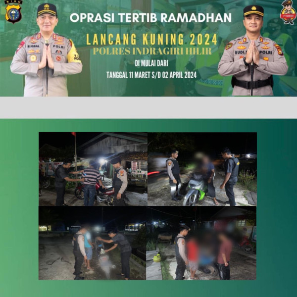 Operasi Tertib Ramadhan 1445 H, Personel Polsek Kuindra Giat Patroli Malam