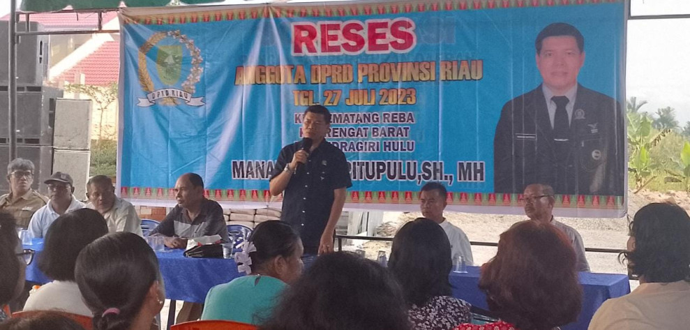 Anggota DPRD Riau Manahara Napitupulu Gelar Reses di Pematang Reba