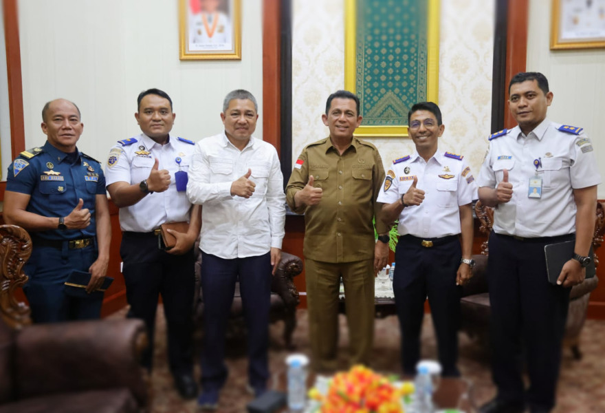 Silaturahmi dengan Kepala KSOP Tanjungpinang, Ansar Siap Dukung Implementasi E-ticket Pelayaran
