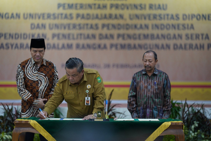 Pemprov Riau Jalin Kerja Sama dengan Unpad, Undip, dan UPI